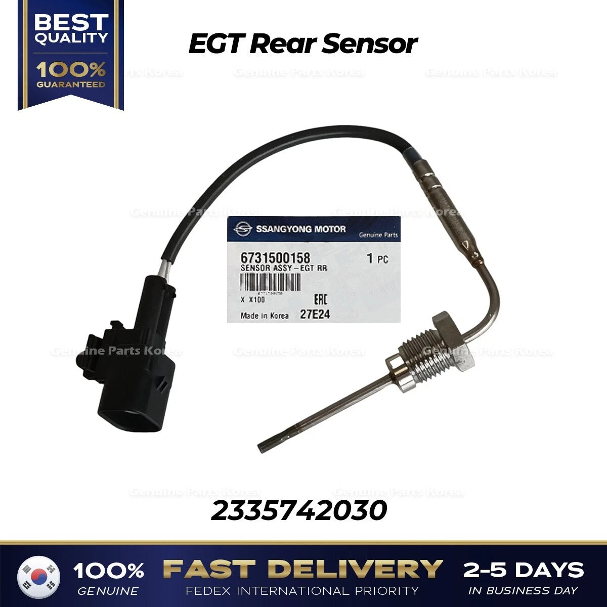 ⭐Genuine⭐ EGT Rear Sensor 6731500158 for Ssangyong Tivoli