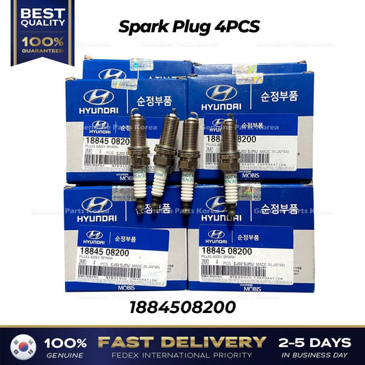 ⭐Genuine⭐ Spark Plug 4PCS 1884508200 for Hyundai Genesis Coupe