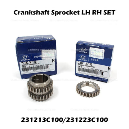 Genuine Crankshaft Sprocket LH RH SET 231213C100 231223C100 for Hyundai Kia