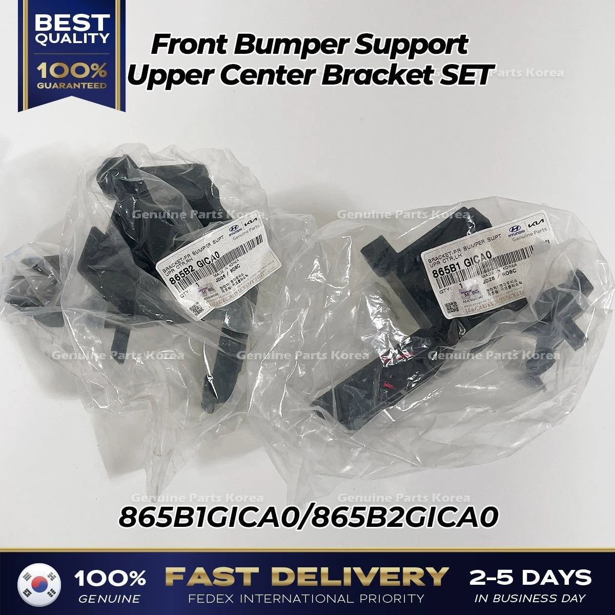 ⭐Genuine⭐ Front Bumper Support Upper Center Bracket SET for Hyundai Ioniq 5