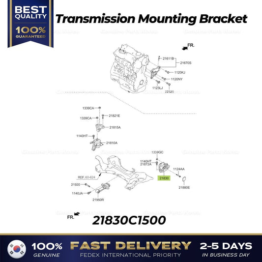 ⭐Genuine⭐ Transmission Mounting Bracket 21830C1500 for Hyundai Sonata