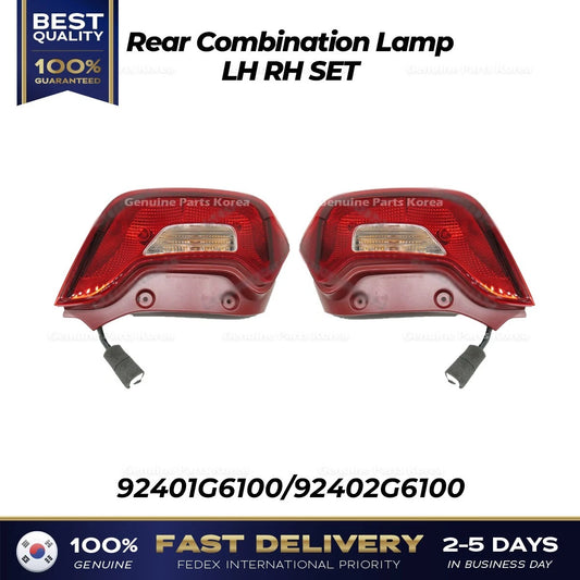 ⭐Genuine⭐ Rear Combination Lamp LH RH SET 92401G6100 92402G6100 for Kia Picanto