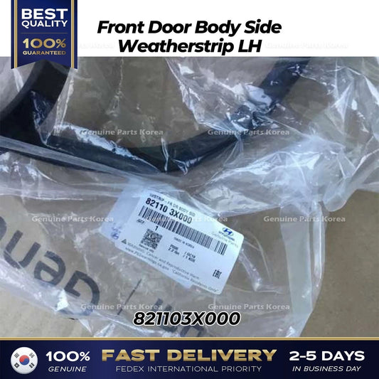 ⭐Genuine⭐ Front Door Body Side Weatherstrip LH 821103X000 for Hyundai Elantra