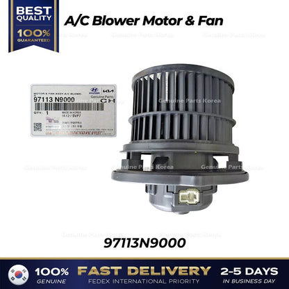 Genuine A/C Blower Motor & Fan 97113N9000 for Hyundai Tucson Kia Sportage