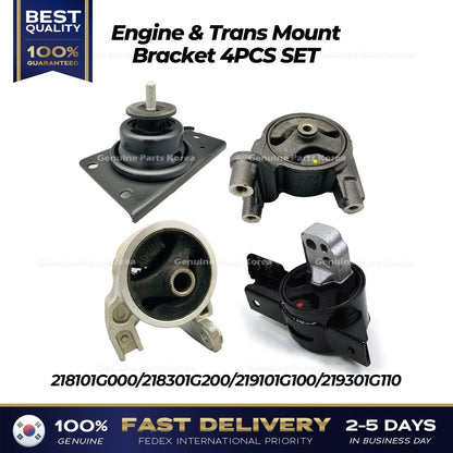 Genuine Engine & Trans Mount Bracket 4PCS SET for Hyundai Accent Kia Rio