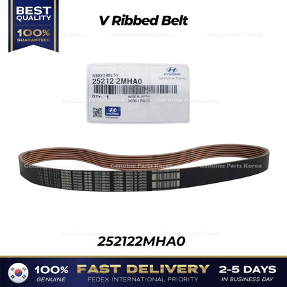 Genuine V Ribbed Belt 252122MHA0 for Hyundai Santa Fe Hybrid