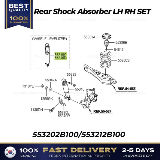 ⭐Genuine⭐ Rear Shock Absorber LH RH SET for Hyundai Santa Fe