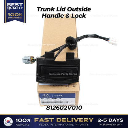 Genuine Trunk Lid Outside Handle & Lock 812602V010 for Hyundai Veloster