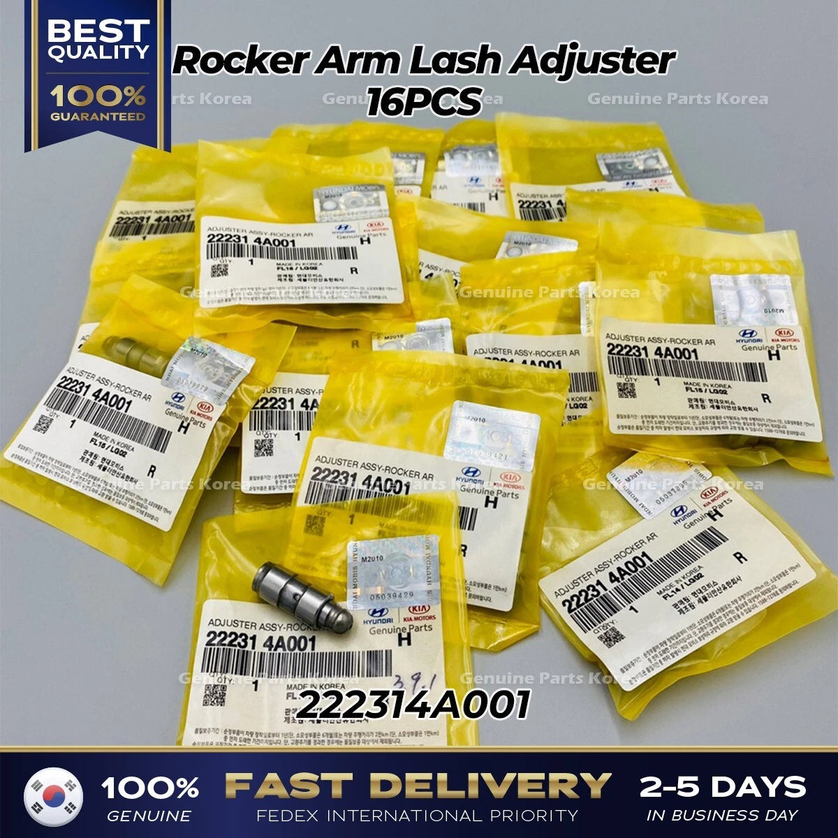 ⭐Genuine⭐ Rocker Arm Lash Adjuster 16PCS 222314A001 for Hyundai Kia