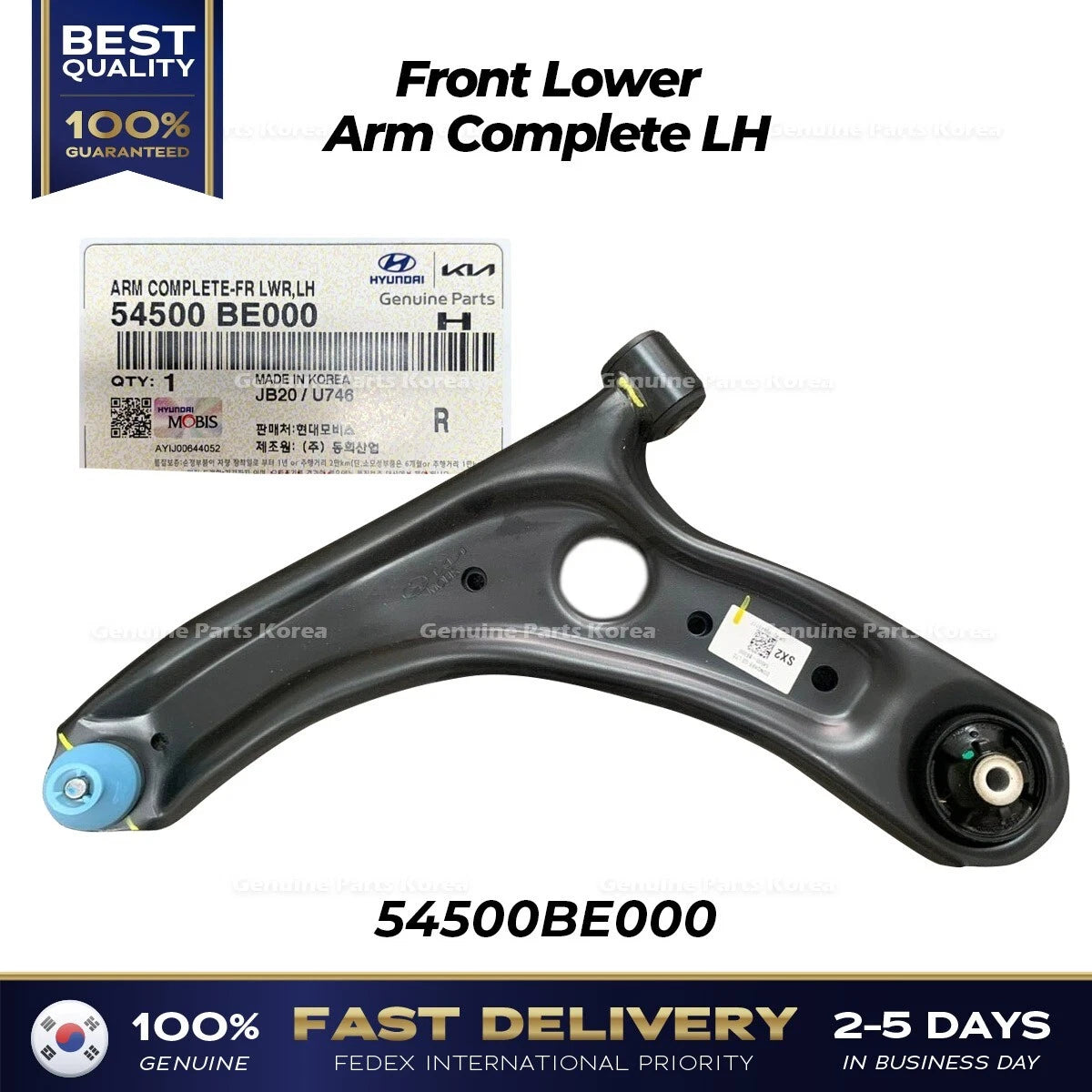⭐Genuine⭐ Front Lower Arm Complete LH 54500BE000 for Hyundai Kona