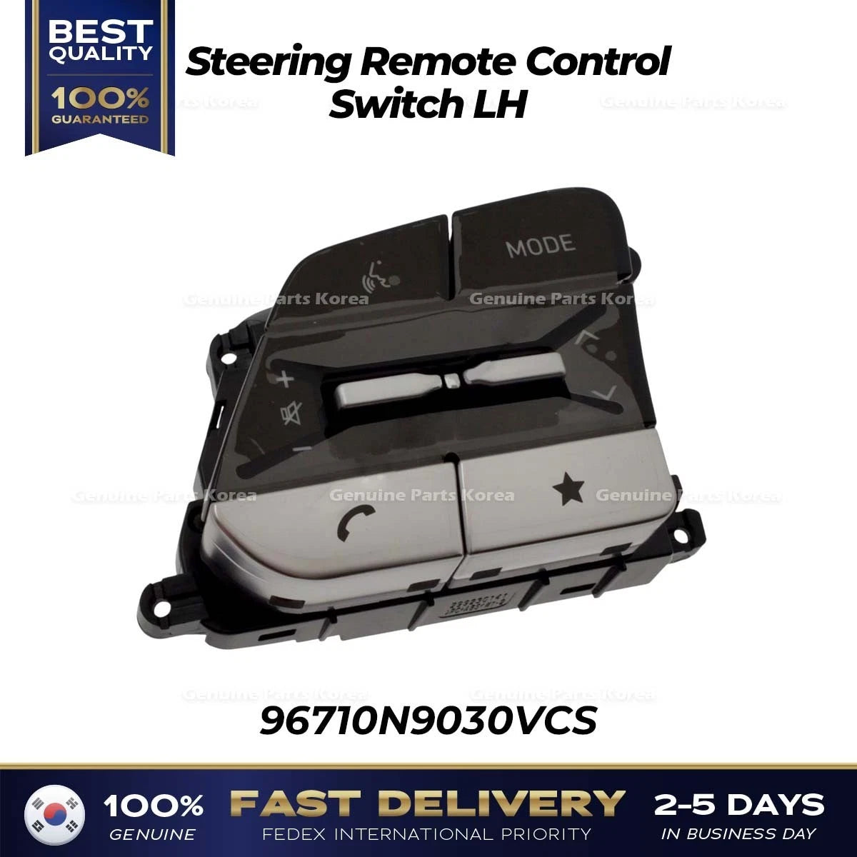⭐Genuine⭐ Steering Remote Control Switch LH 96710N9030VCS for Hyundai Tucson