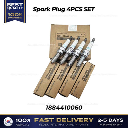 Genuine Spark Plug 4PCS SET 1884410060 for Hyundai Accent Kia Picanto