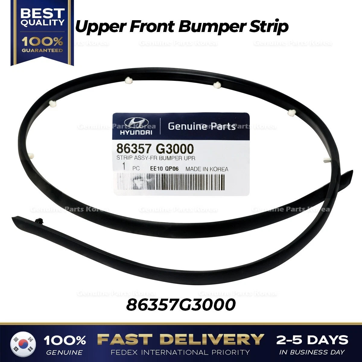 Genuine Upper Front Bumper Strip 86357G3000 for Hyundai Elantra GT