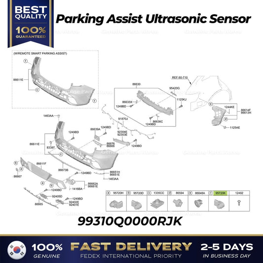 ⭐Genuine⭐ Parking Assist Ultrasonic Sensor 99310Q0000RJK for Genesis GV70