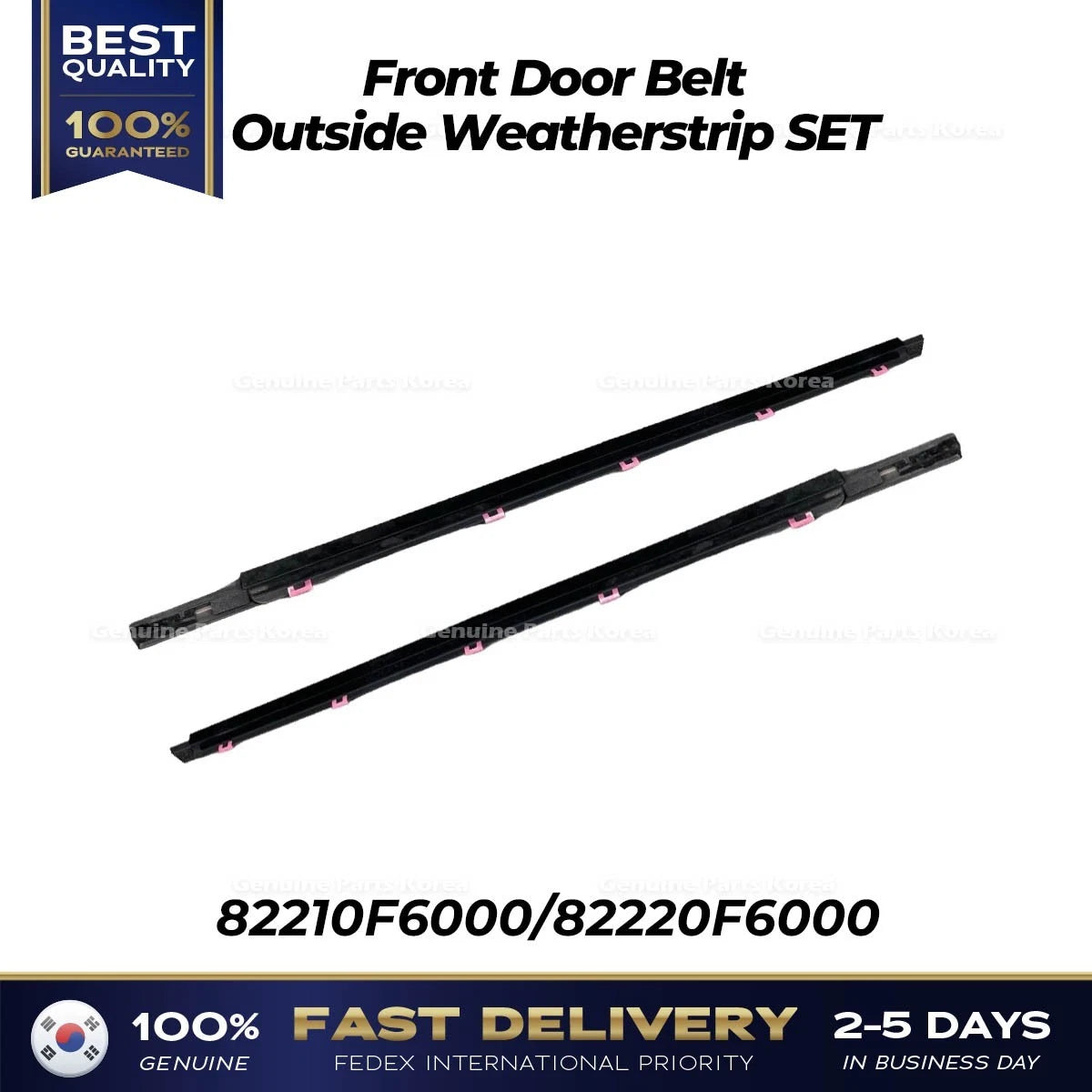 ⭐Genuine⭐ Front Door Belt Outside Weatherstrip SET for Kia Cadenza