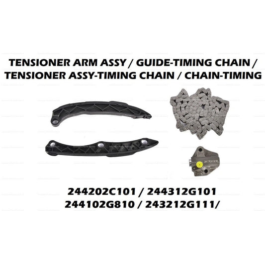 ⭐Genuine⭐ Engine Timing Chain Kit 4P 1set for Hyundai Kia 2.0L 2.4L 2011-2019