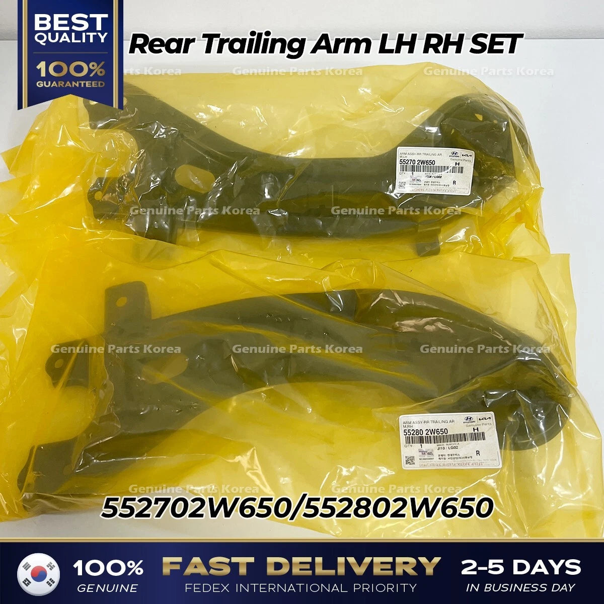 Genuine Rear Trailing Arm LH RH SET 552702W650 552802W650 for Hyundai Santa Fe