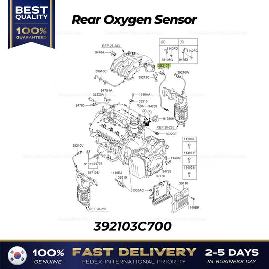⭐Genuine⭐ Rear Oxygen Sensor 392103C700 for Hyundai Santa Fe Veracruz