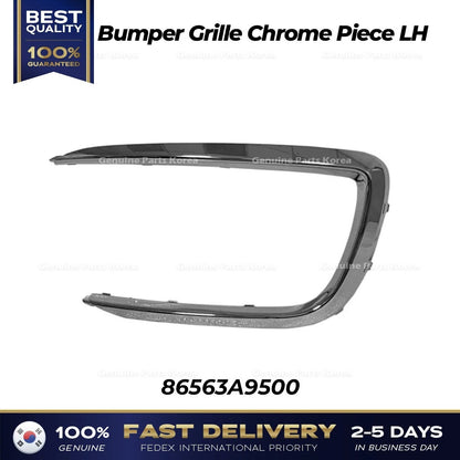 Genuine Bumper Grille Chrome Piece LH 86563A9500 for Kia Sedona