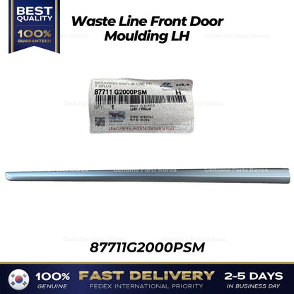 Genuine Waste Line Front Door Moulding LH 87711G2000PSM for Hyundai Ioniq