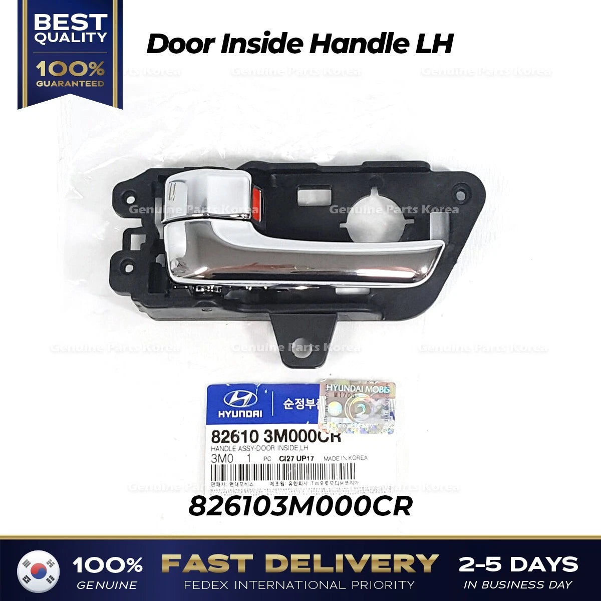 ⭐Genuine⭐ Door Inside Handle LH 826103M000CR for Hyundai Genesis