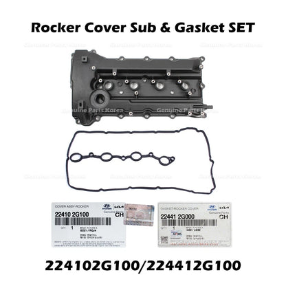 Genuine Rocker Cover Sub & Gasket SET for Hyundai Santa Fe Tucson Kia Optima
