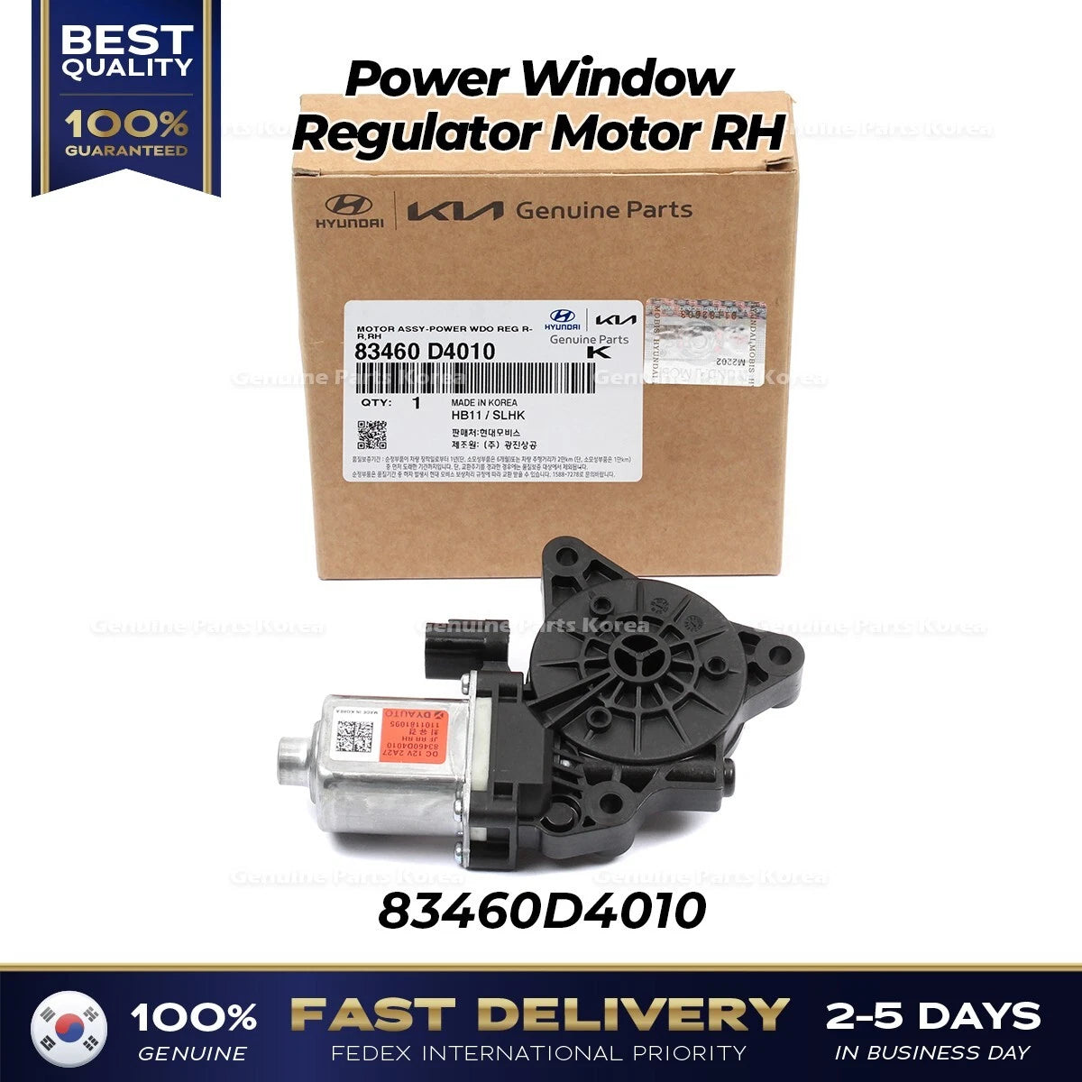 ⭐Genuine⭐ Power Window Regulator Motor RH 83460D4010 for Kia Optima