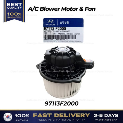 Genuine A/C Blower Motor & Fan 97113F2000 for Hyundai Elantra Kia Forte