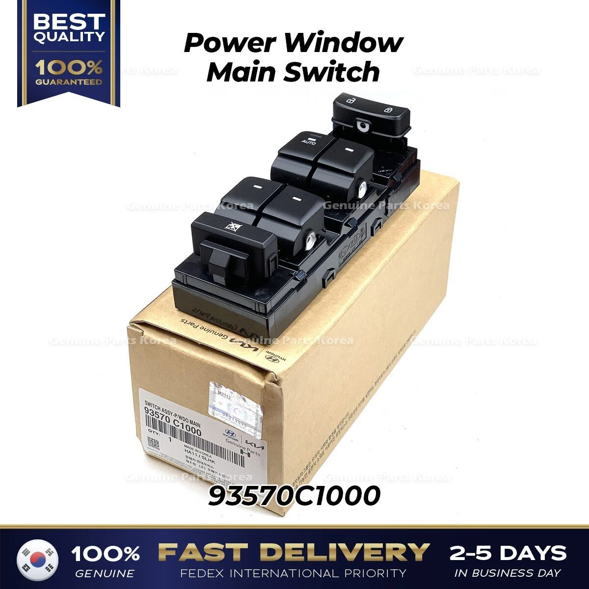 ⭐Genuine⭐ Power Window Main Switch 93570C1000 for Hyundai Sonata