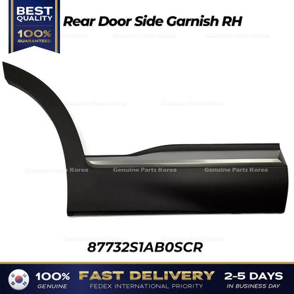 Genuine Rear Door Side Garnish RH 87732S1AB0SCR for Hyundai Santa Fe Hybrid