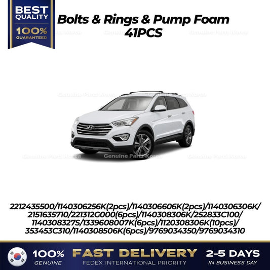 ⭐Genuine⭐ Bolts & Rings & Pump Foam 41PCS for Hyundai Grand Santa Fe