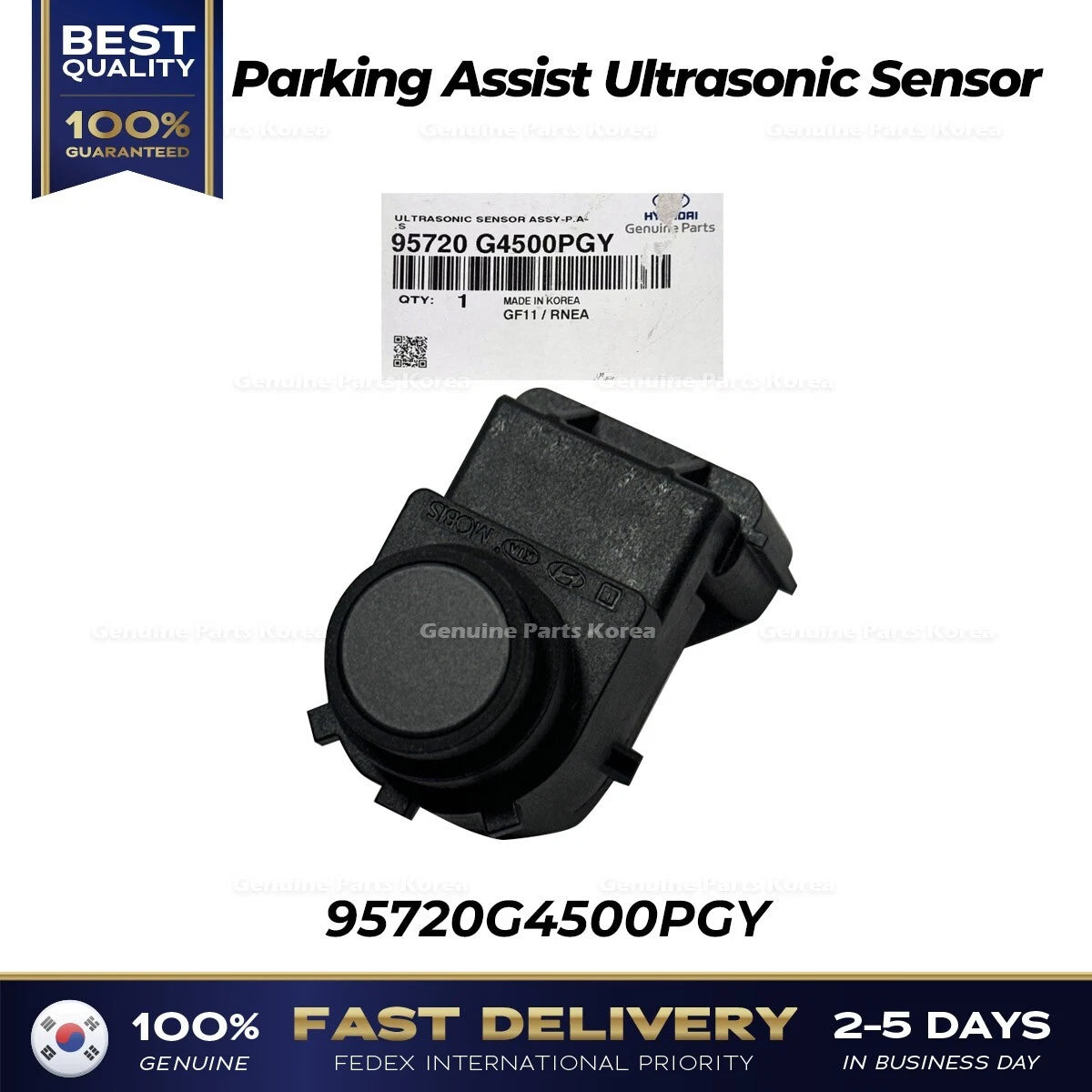 ⭐Genuine⭐ Parking Assist Ultrasonic Sensor 95720G4500PGY for Hyundai Kona