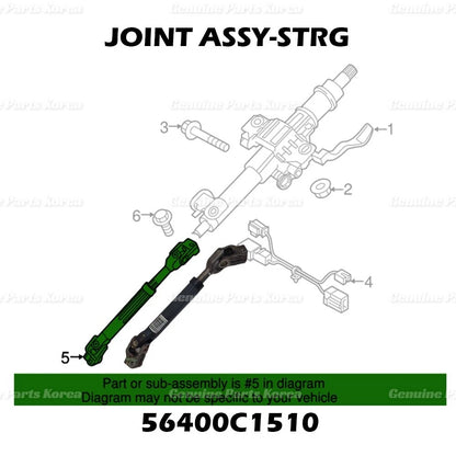 Genuine Steering Joint Assy 56400C1510 for Hyundai Sonata  2018 - 2019