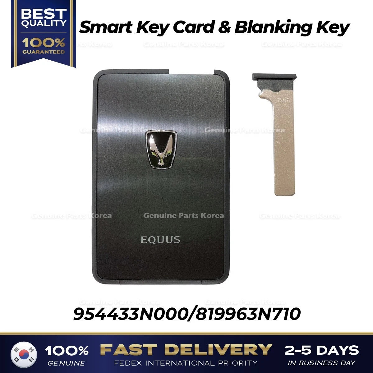 ⭐Genuine⭐ Smart Key Card & Blanking Key 954433N000 for Hyundai Equus