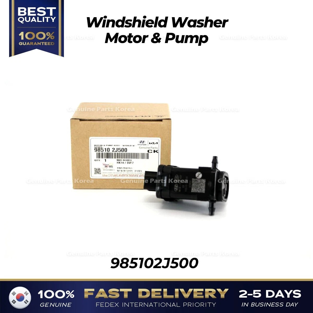 ⭐Genuine⭐ Windshield Washer Motor & Pump 985102J500 for Hyundai Kia