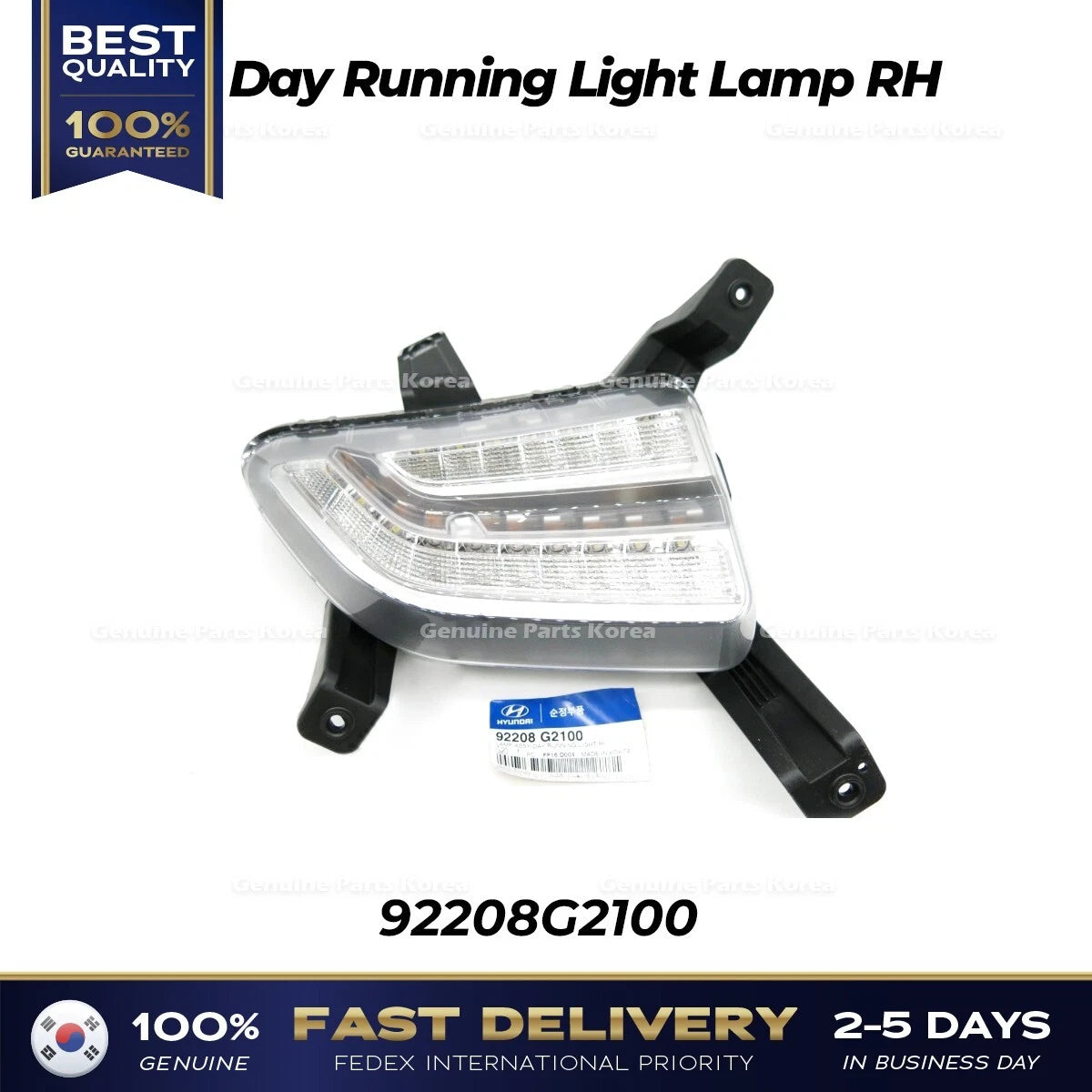 ⭐Genuine⭐ Day Running Light Lamp RH 92208G2100 for Hyundai Ioniq