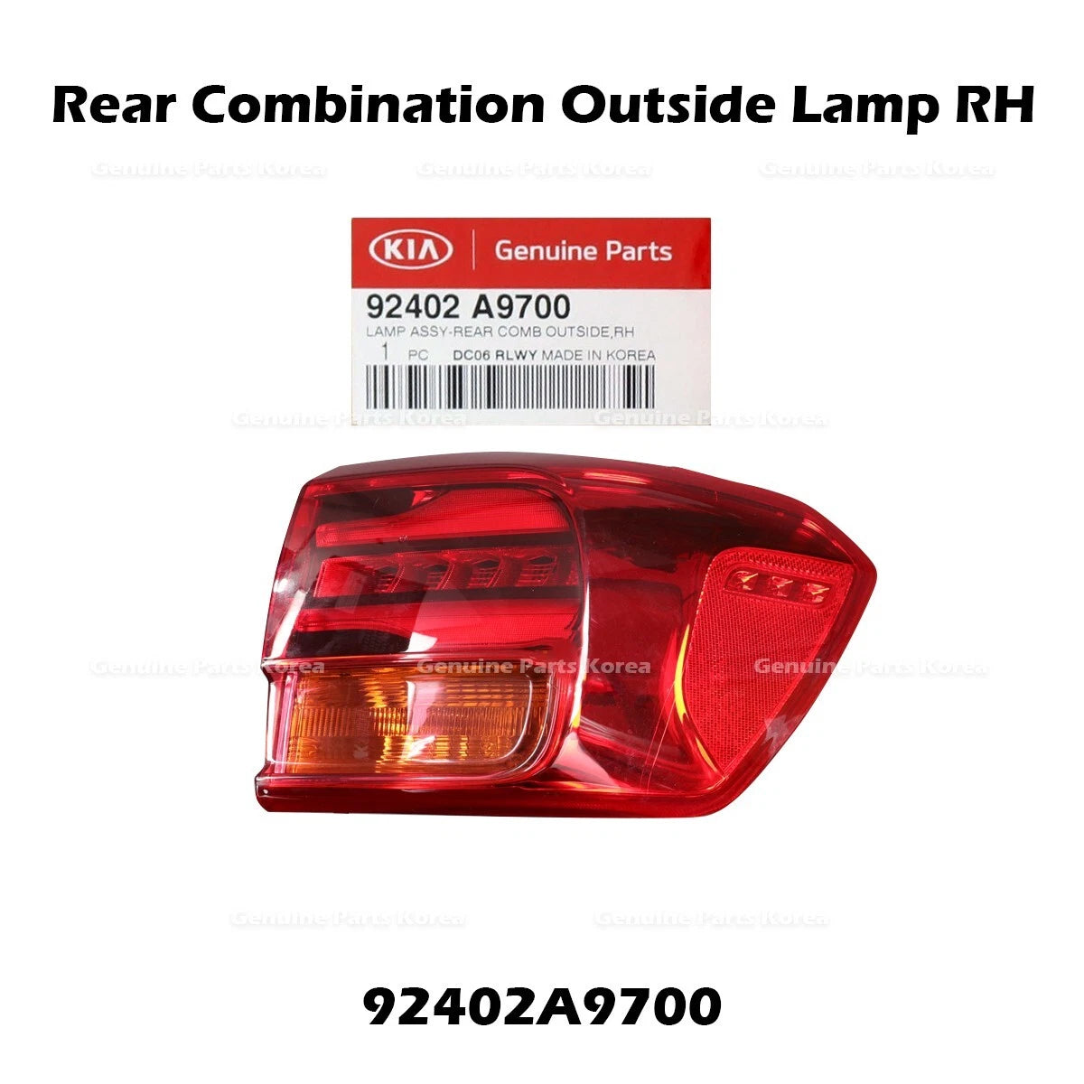⭐Genuine⭐ Rear Combination Outside Lamp RH 92402A9700 for Kia Sedona