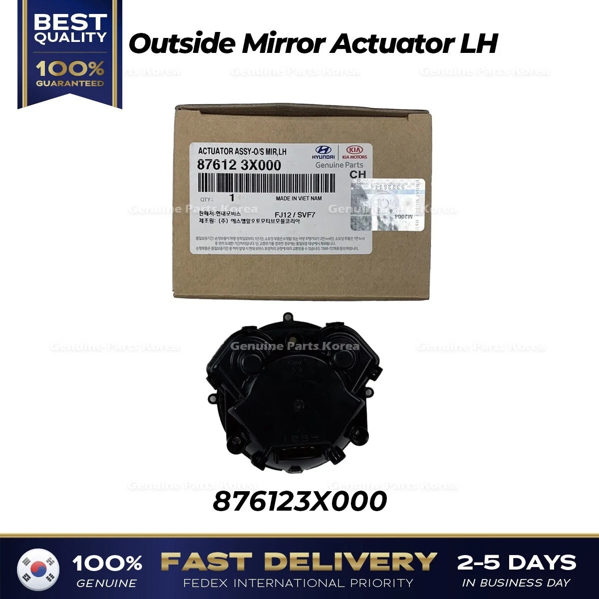 ⭐Genuine⭐ Outside Mirror Actuator LH 876123X000 for Hyundai Azera Veloster