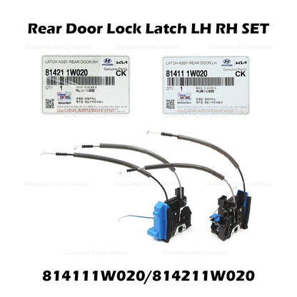 Genuine Rear Door Lock Latch LH RH SET 814111W020 814211W020 for Kia Rio