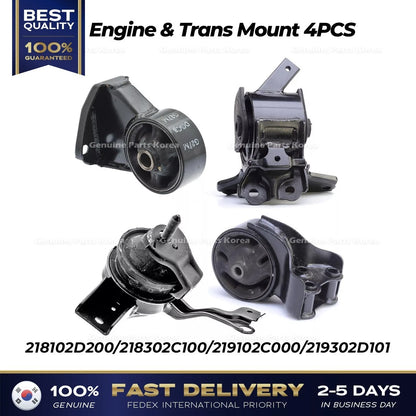 Genuine Engine & Trans Mount 4PCS for Hyundai Tiburon