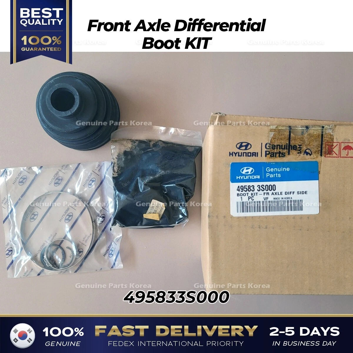 ⭐Genuine⭐ Front Axle Differential Boot KIT 495833S000 for Hyundai Kia