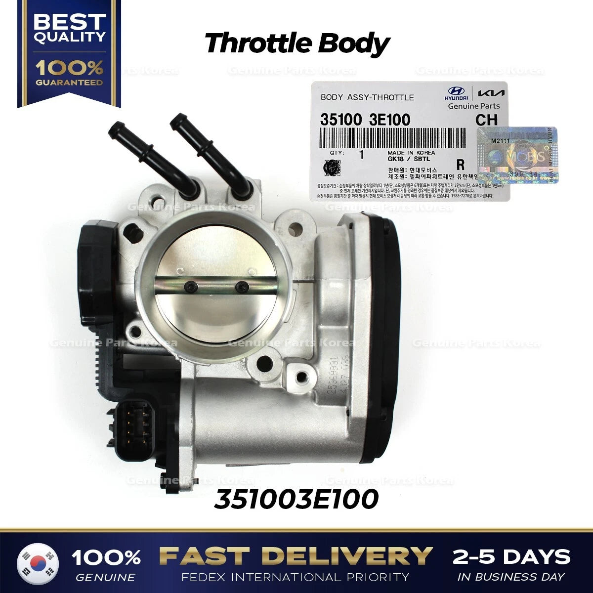 ⭐Genuine⭐ Throttle Body 351003E100 for Hyundai Santa Fe Kia Optima Rondo