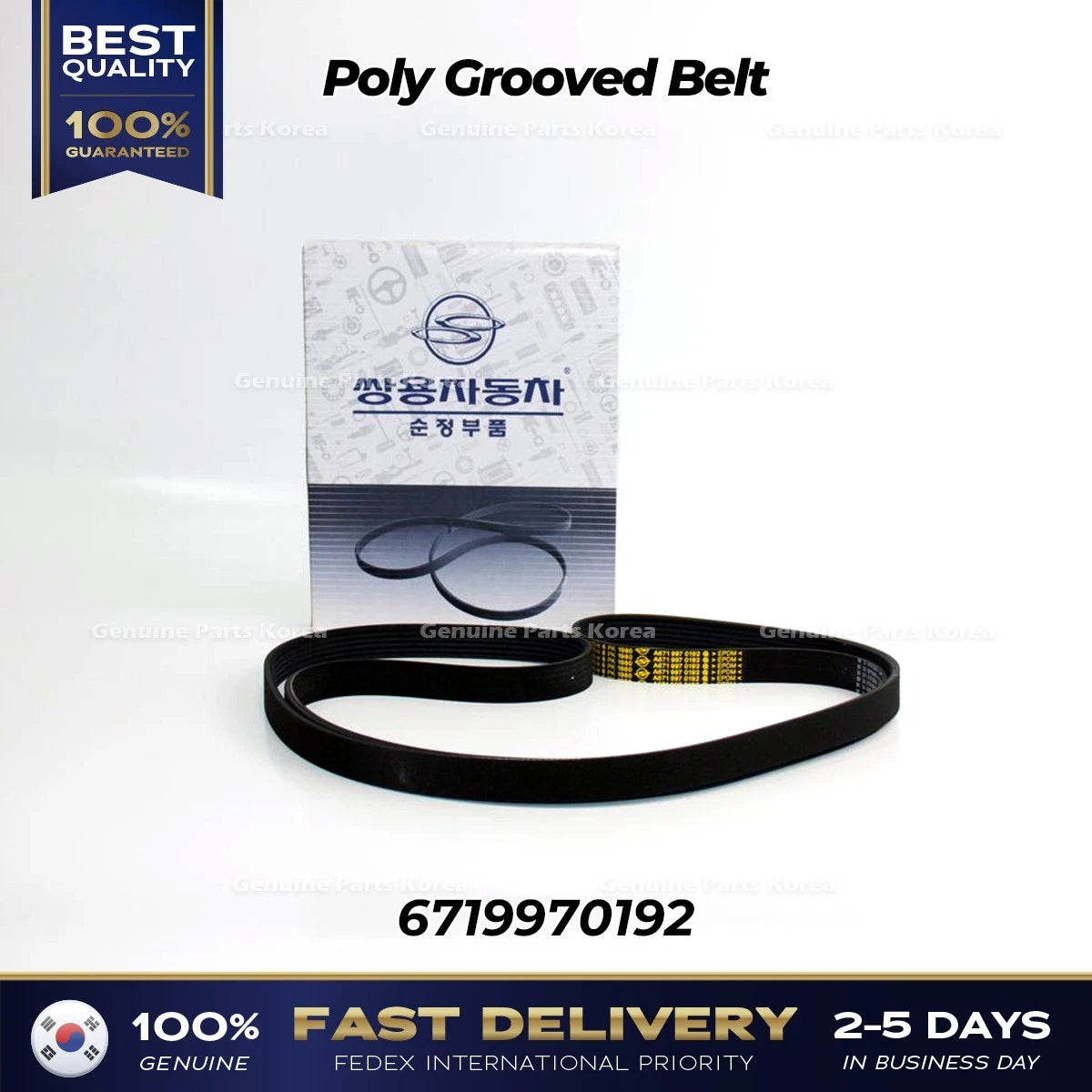 ⭐Genuine⭐ Poly Grooved Belt 6719970192 for Ssangyong Korando Sports