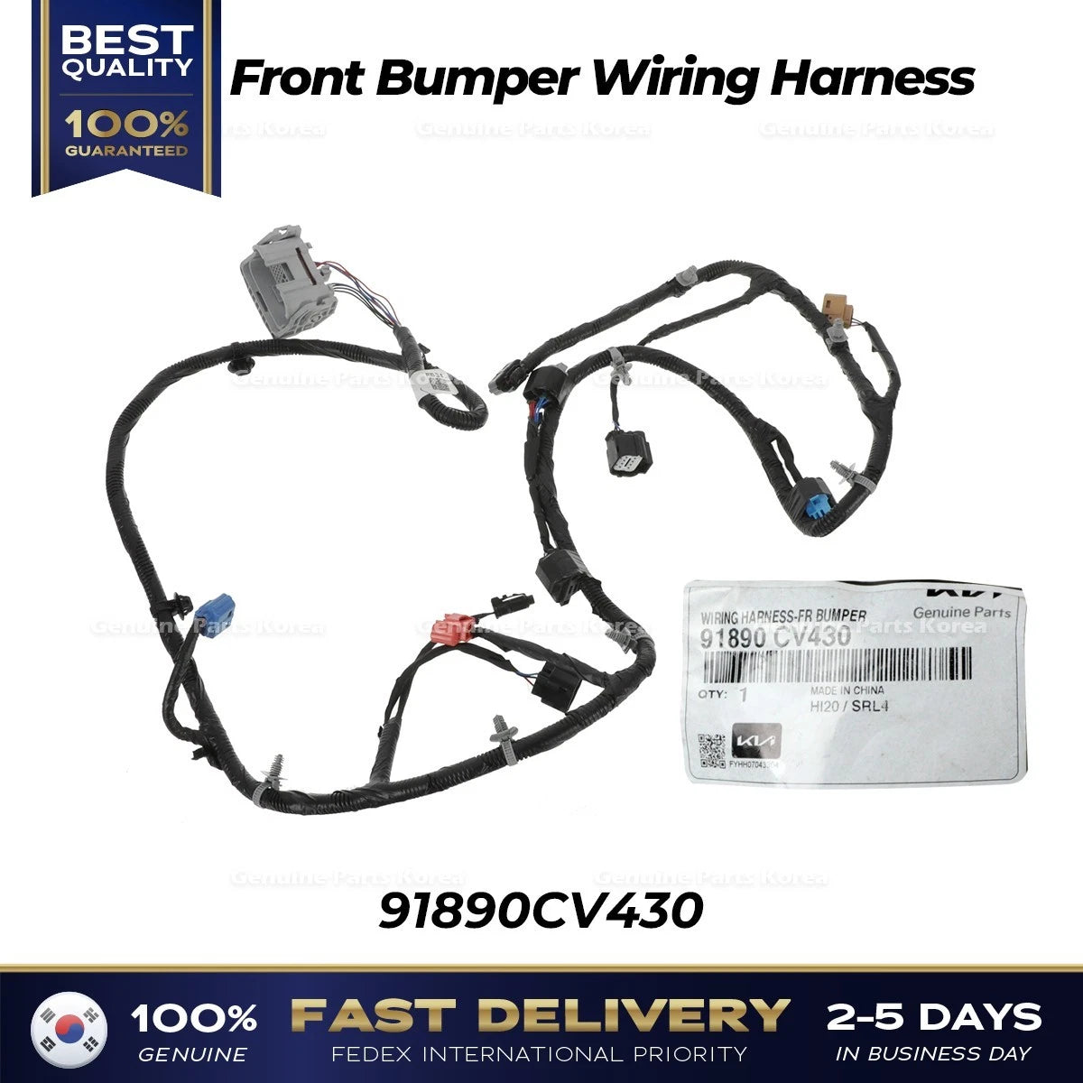 ⭐Genuine⭐ Front Bumper Wiring Harness 91890CV430 for Kia EV6