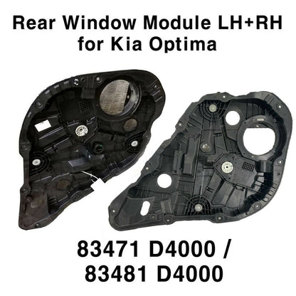 OEM Power Window Regulator Rear LH + RH 2p Set for Kia Optima 16-20