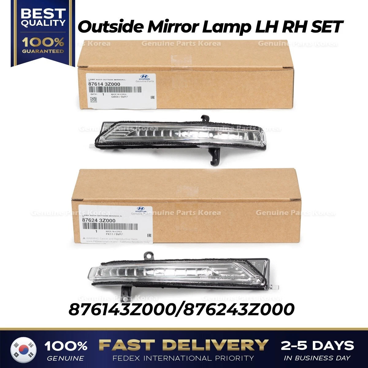 ⭐Genuine⭐ Outside Mirror Lamp LH RH SET for Hyundai i40