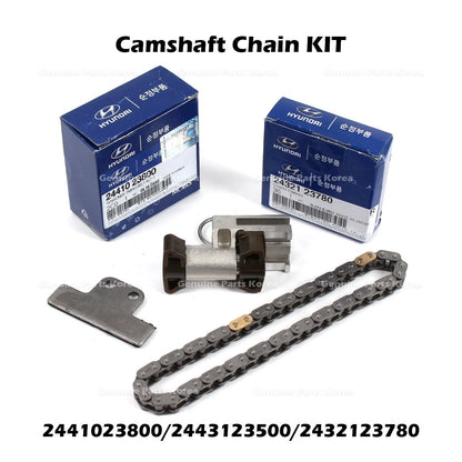 Genuine Camshaft Chain KIT 2441023800 2443123500 2432123780 for Hyundai Kia