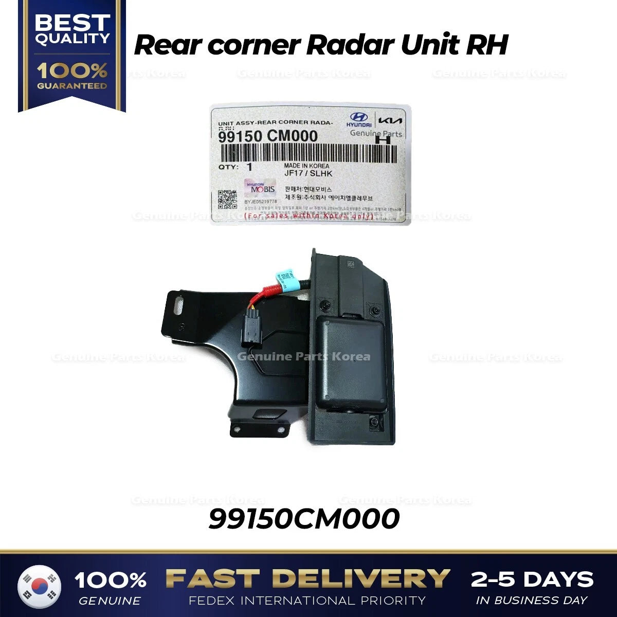 ⭐Genuine⭐ Rear corner Radar Unit RH 99150CM000 for Hyundai Kona Hybrid