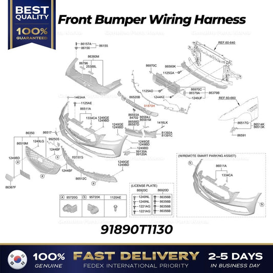 ⭐Genuine⭐ Front Bumper Wiring Harness 91890T1130 for Hyundai Genesis G80