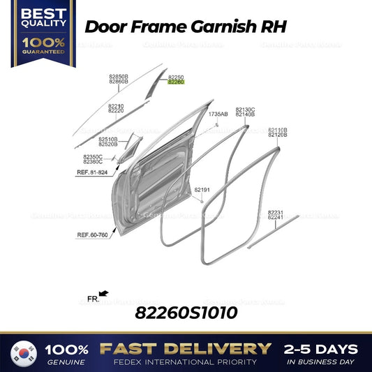 ⭐Genuine⭐ Door Frame Garnish RH 82260S1010 for Hyundai Santa Fe
